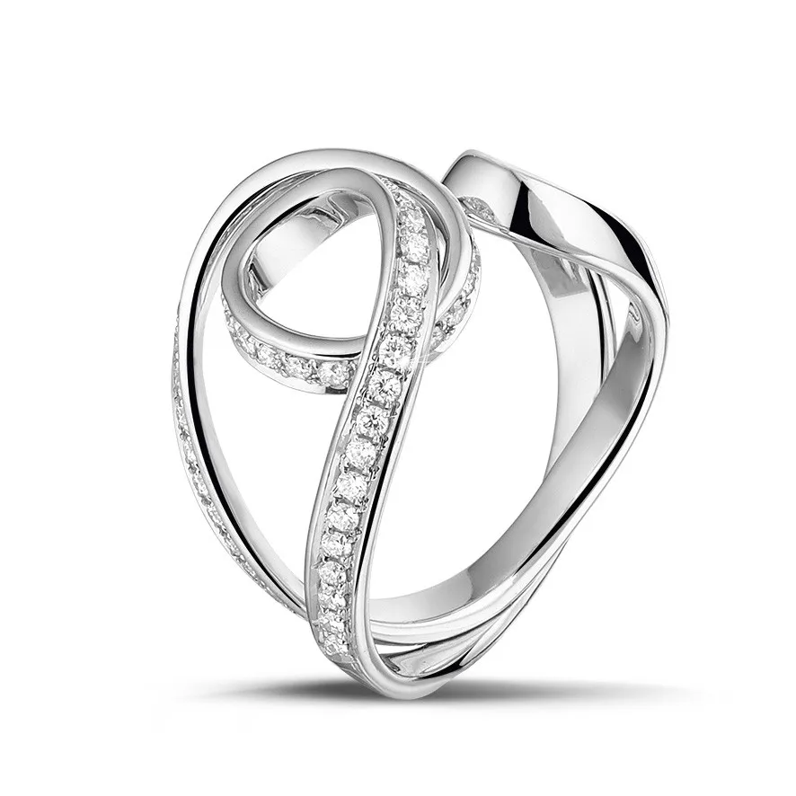 0.55 quilates anillo diamante diseño en platino 