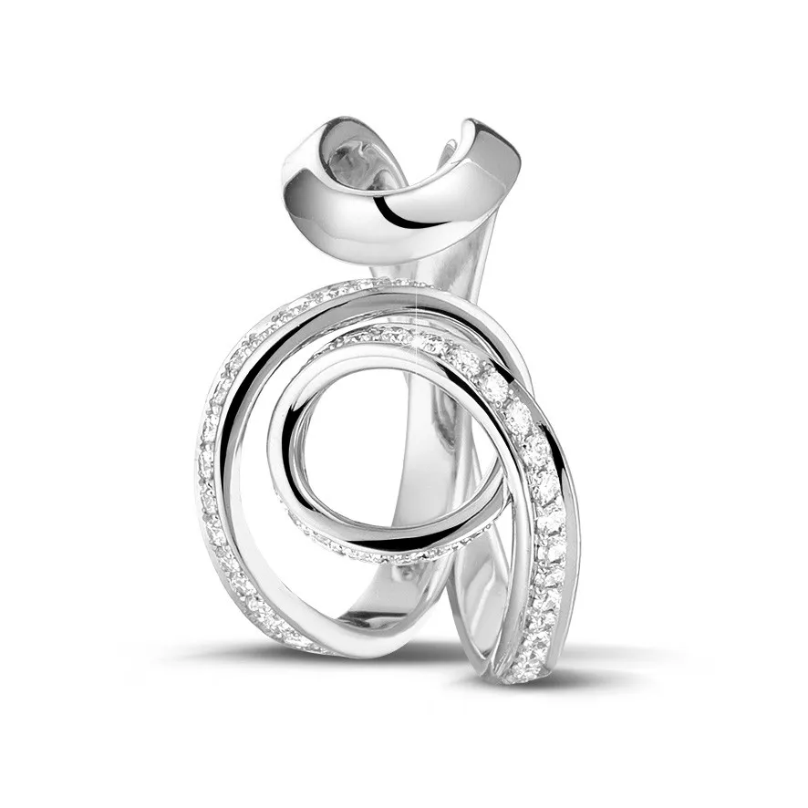 0.55 quilates anillo diamante diseño en platino 