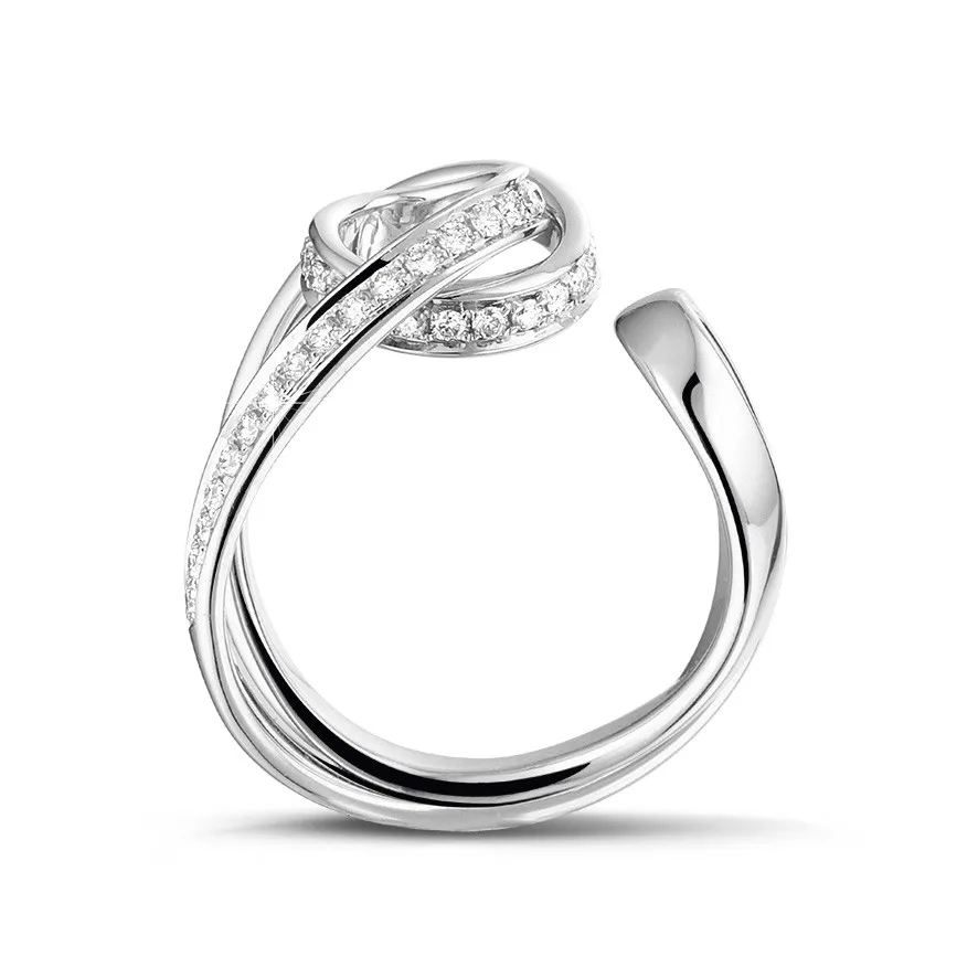 0.55 quilates anillo diamante diseño en platino 