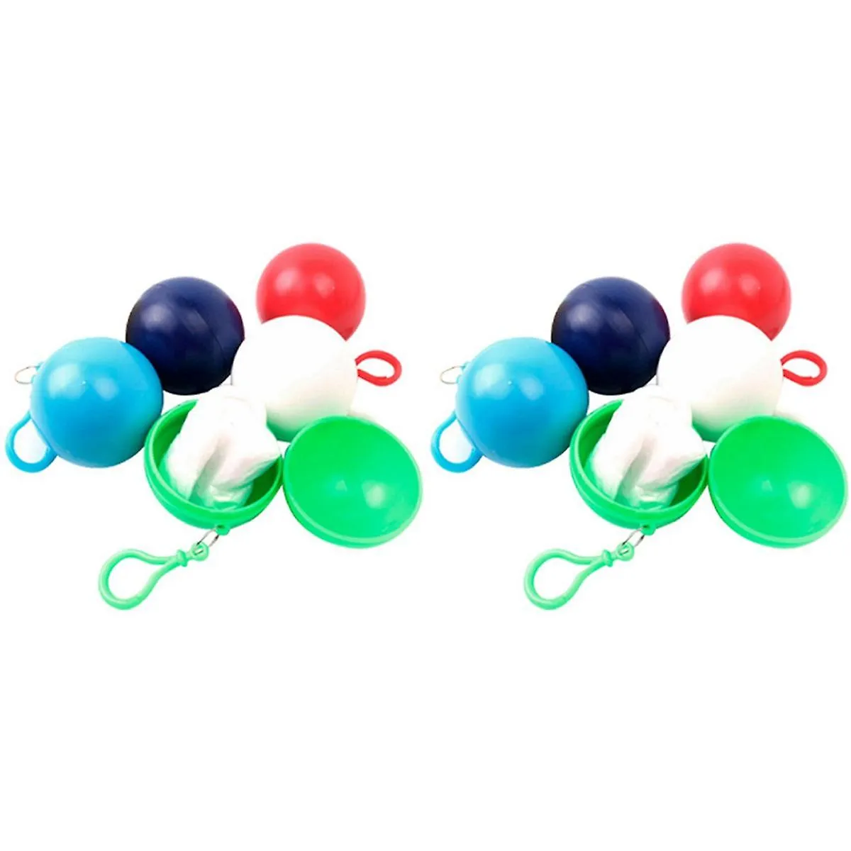 10PCS RAINCOAT BALL WITH HOOK DISPOSABLE THICKENED OUTDOOR EMERGENCY COATS WATERPROOF RAIN PONCHOS