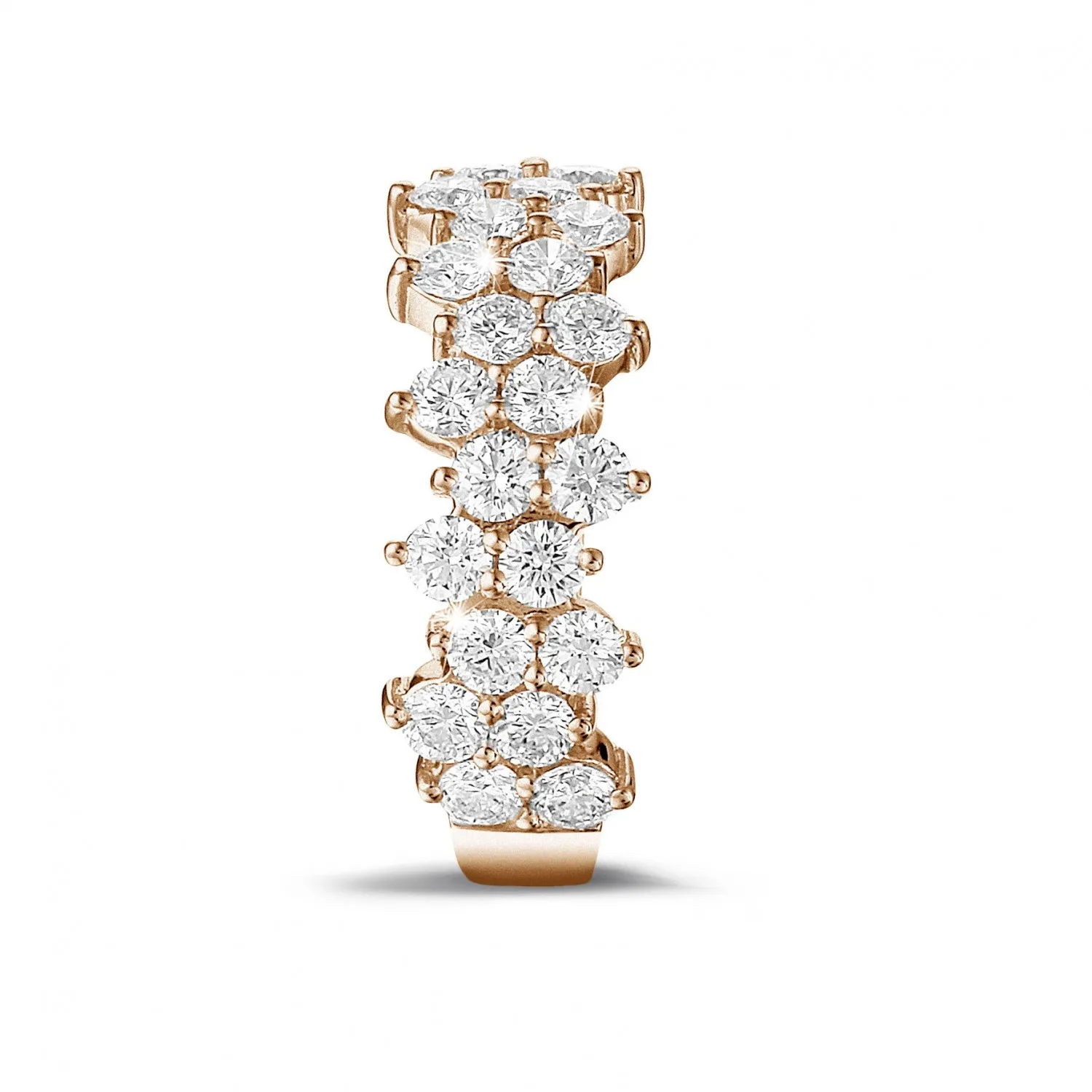 1.20 quilates alianza en oro rosa con diamantes redondos 