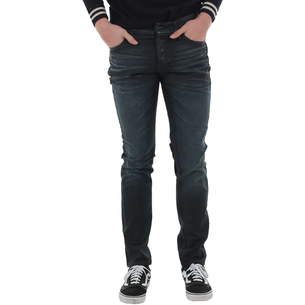 12166584 JJIGLENN JJORIGINAL JOS 123 ESP INDIGO KNIT