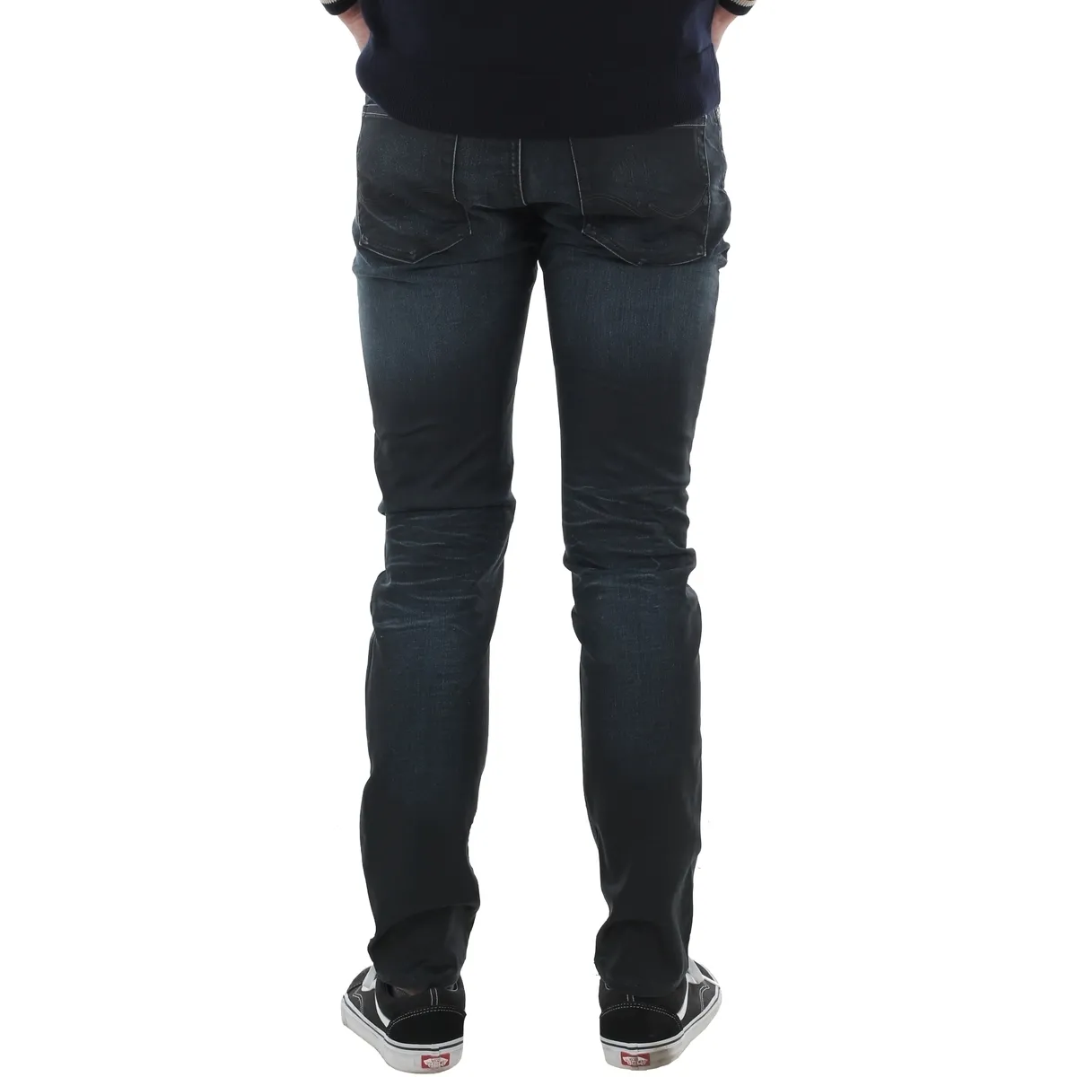 12166584 JJIGLENN JJORIGINAL JOS 123 ESP INDIGO KNIT