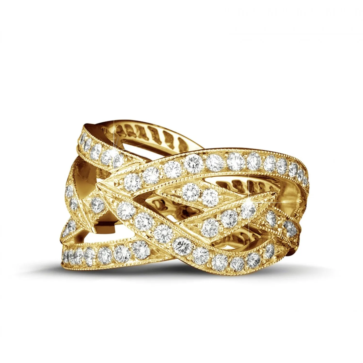 2.50 quilates anillo diamante diseño en oro amarillo 