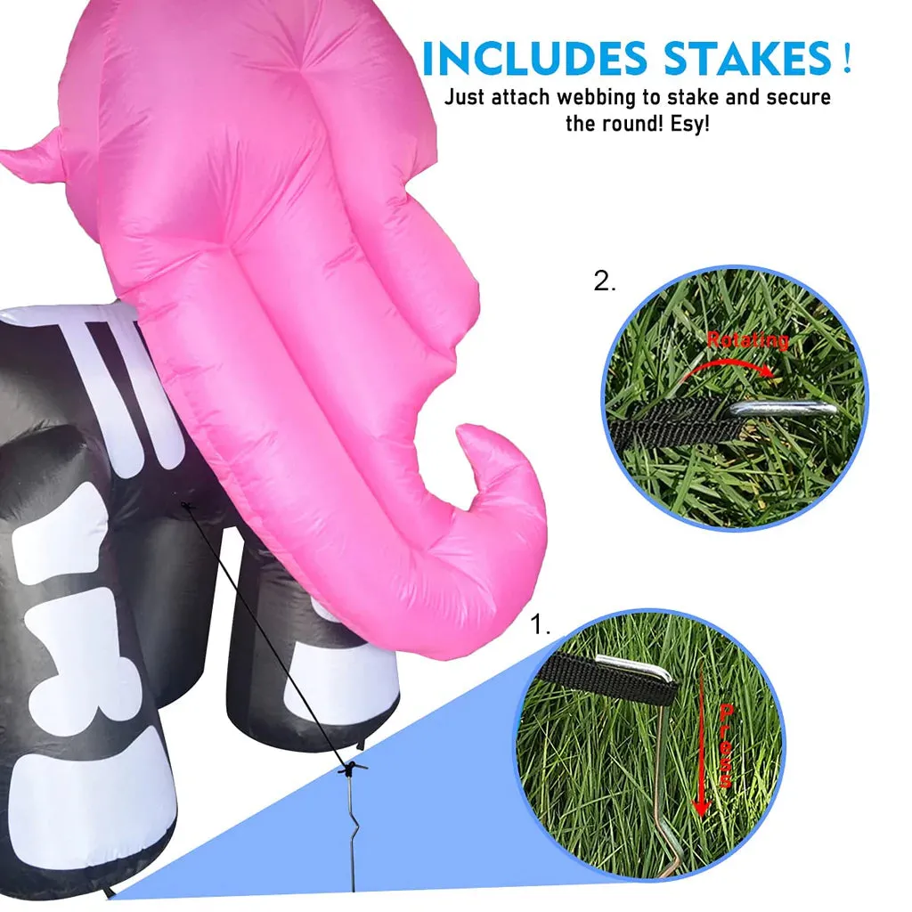 6FT Height Halloween Inflatables Outdoor Skeleton Unicorn