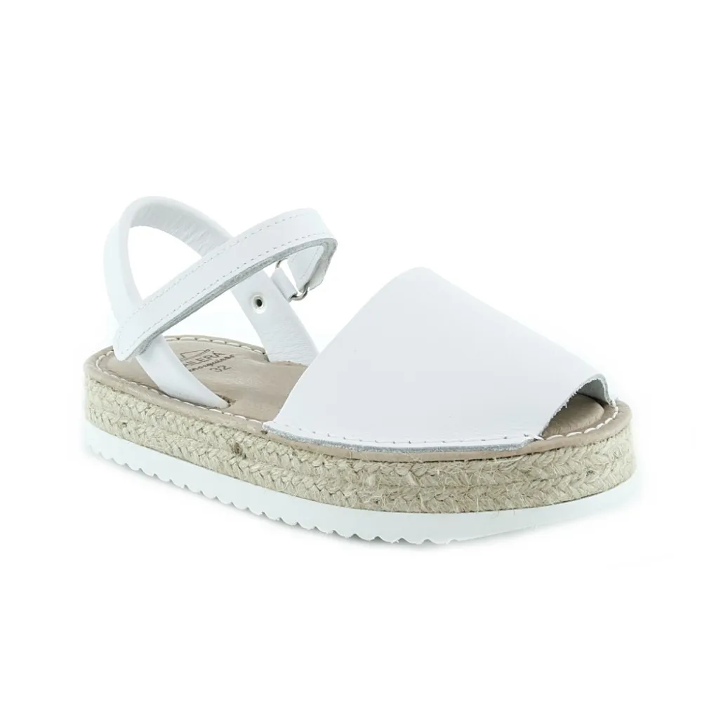 Abarcas menorquinas velcro Blanco 2C