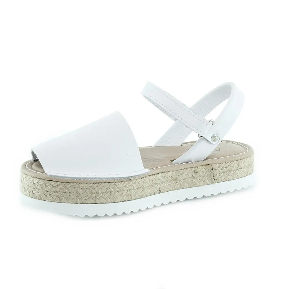 Abarcas menorquinas velcro Blanco 2C