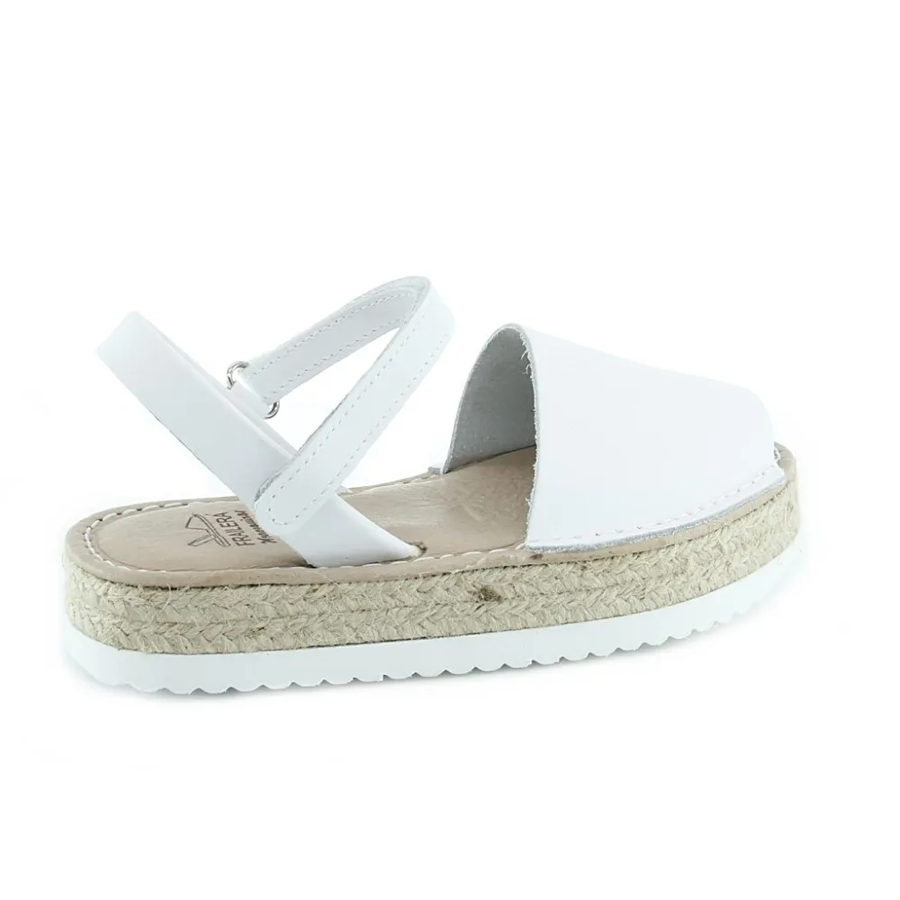 Abarcas menorquinas velcro Blanco 2C