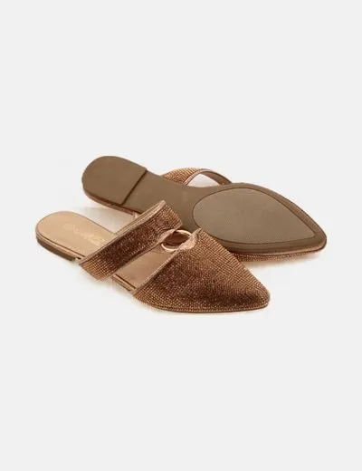 Alata Mule bronce combinado