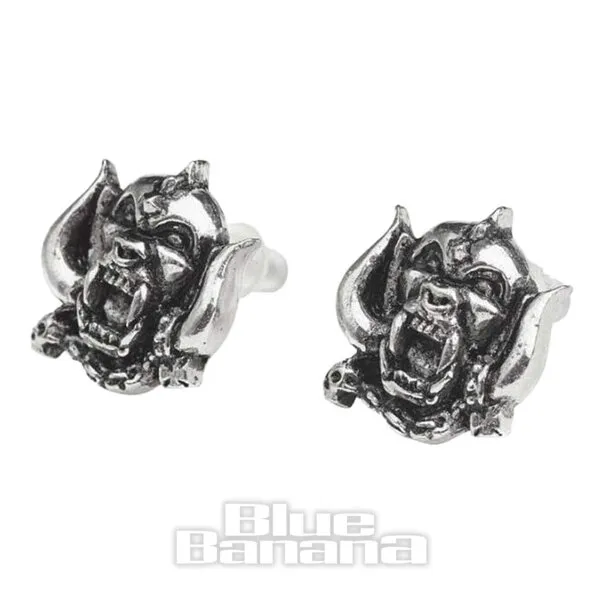 ALCHEMY ROCKS PENDIENTES OFICIALES DE MOTORHEAD CON LOGO WARPIG  PELTRE