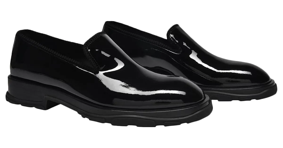Alexander Mcqueen Mocasín en Piel Negro 