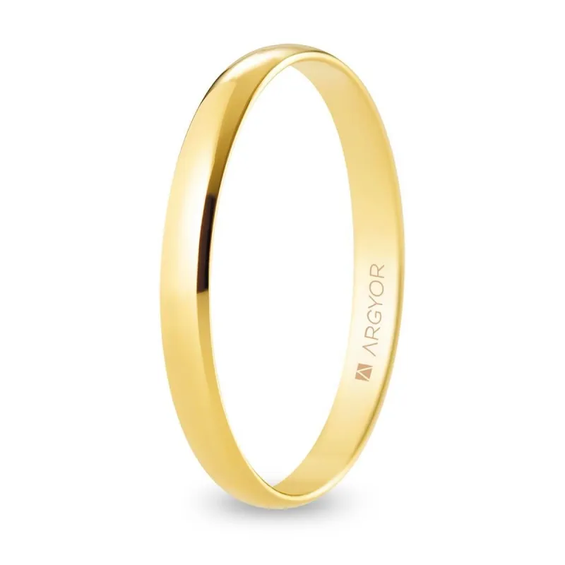 Alianza "Argyor" Pulida Oro 18k 2.5mm (A25RP00)