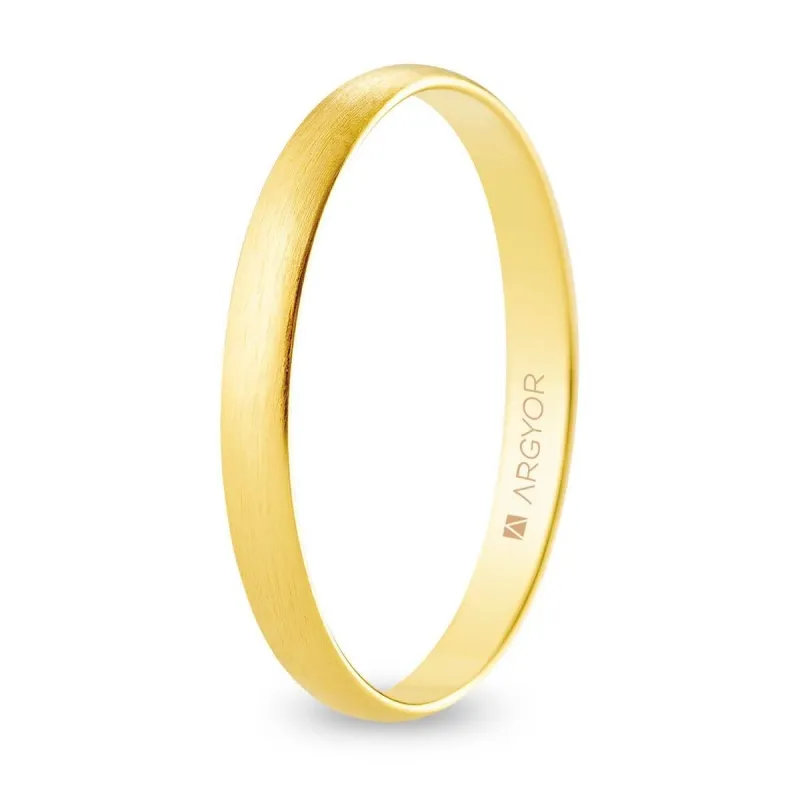 Alianza "Argyor" Satinada Oro 18k 2.5mm (A25RS00)