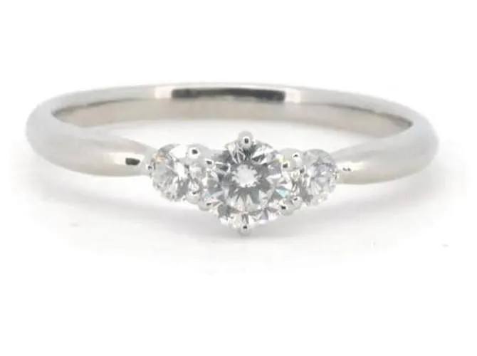& Other Stories Anillo de diamante de platino PT900 0.29ct 0.15ct Tamaño 13 en excelente estado 