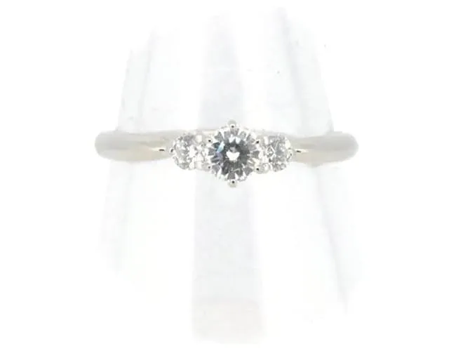 & Other Stories Anillo de diamante de platino PT900 0.29ct 0.15ct Tamaño 13 en excelente estado 
