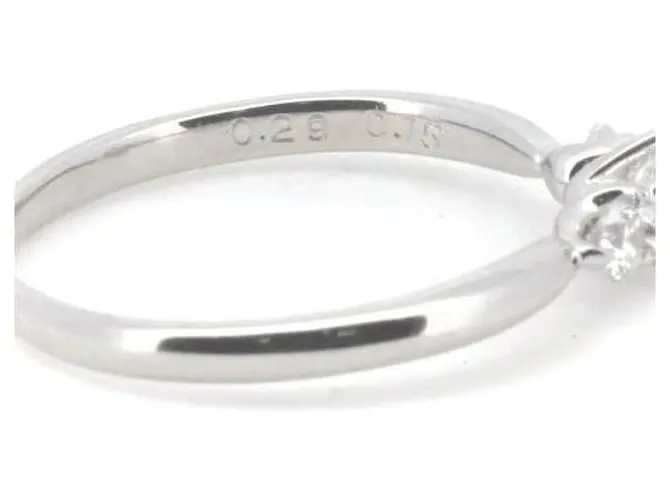 & Other Stories Anillo de diamante de platino PT900 0.29ct 0.15ct Tamaño 13 en excelente estado 