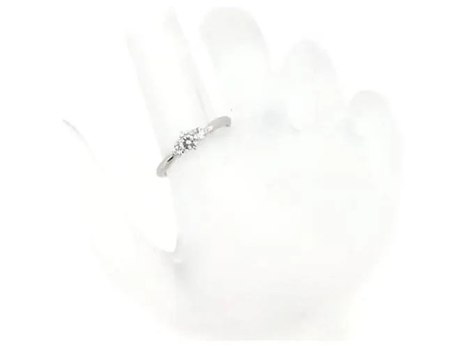 & Other Stories Anillo de diamante de platino PT900 0.29ct 0.15ct Tamaño 13 en excelente estado 