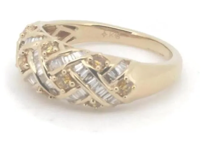& Other Stories Anillo de diamante K18YG de segunda mano 0.35ct 0.05ct Tamaño 15 en excelente estado Dorado 