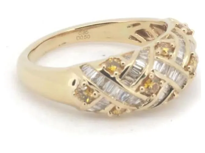& Other Stories Anillo de diamante K18YG de segunda mano 0.35ct 0.05ct Tamaño 15 en excelente estado Dorado 