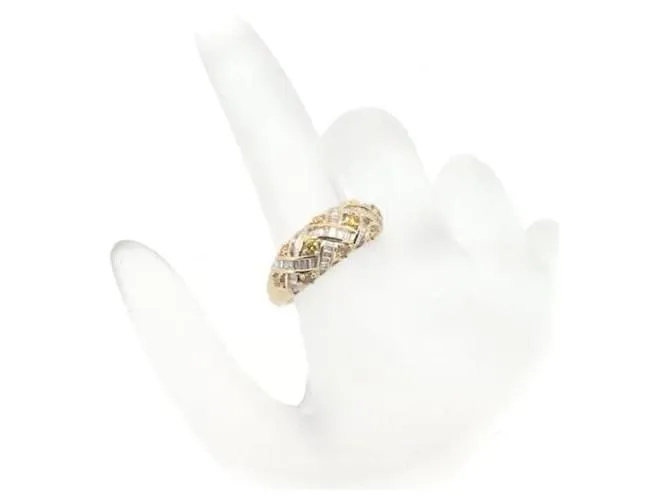 & Other Stories Anillo de diamante K18YG de segunda mano 0.35ct 0.05ct Tamaño 15 en excelente estado Dorado 