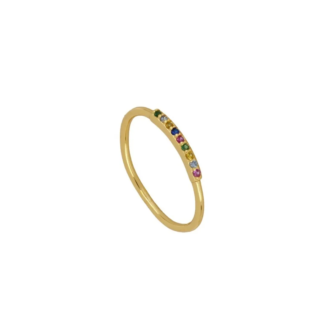 Anillo Alegra Multicolor Oro