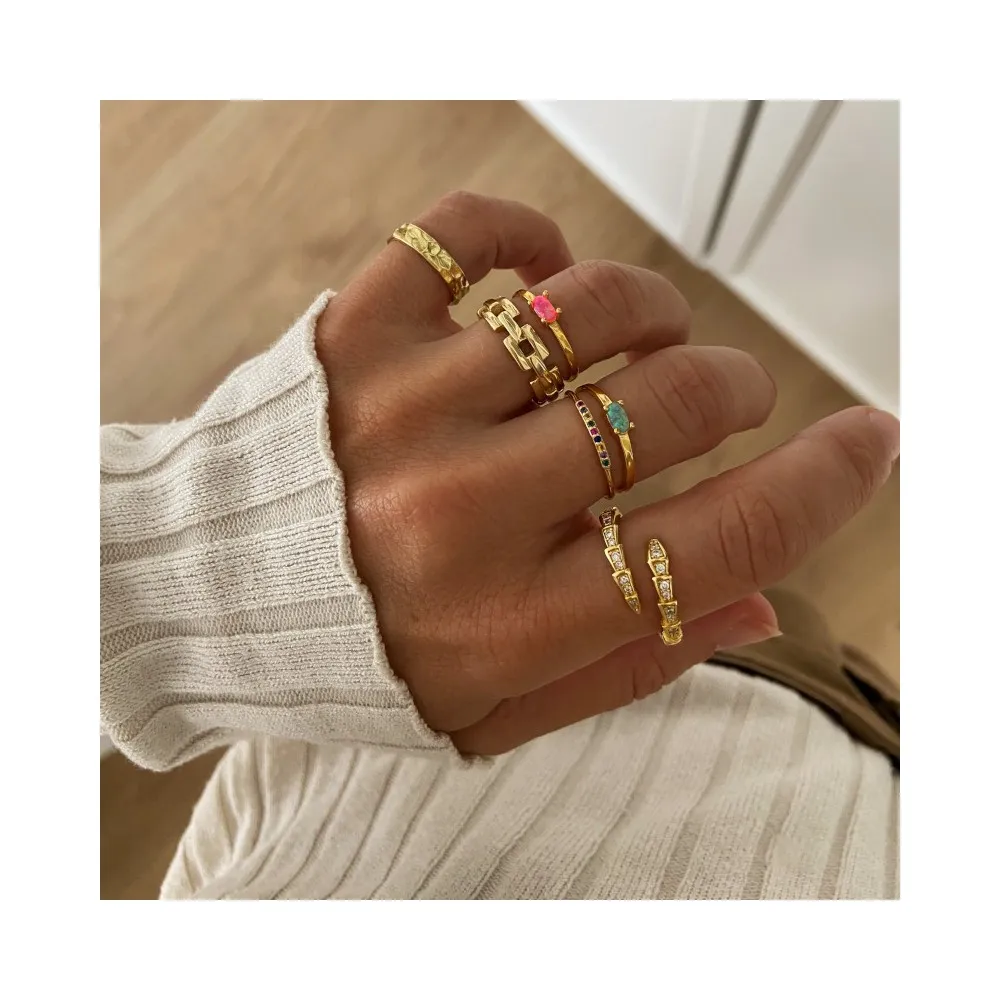 Anillo Alegra Multicolor Oro