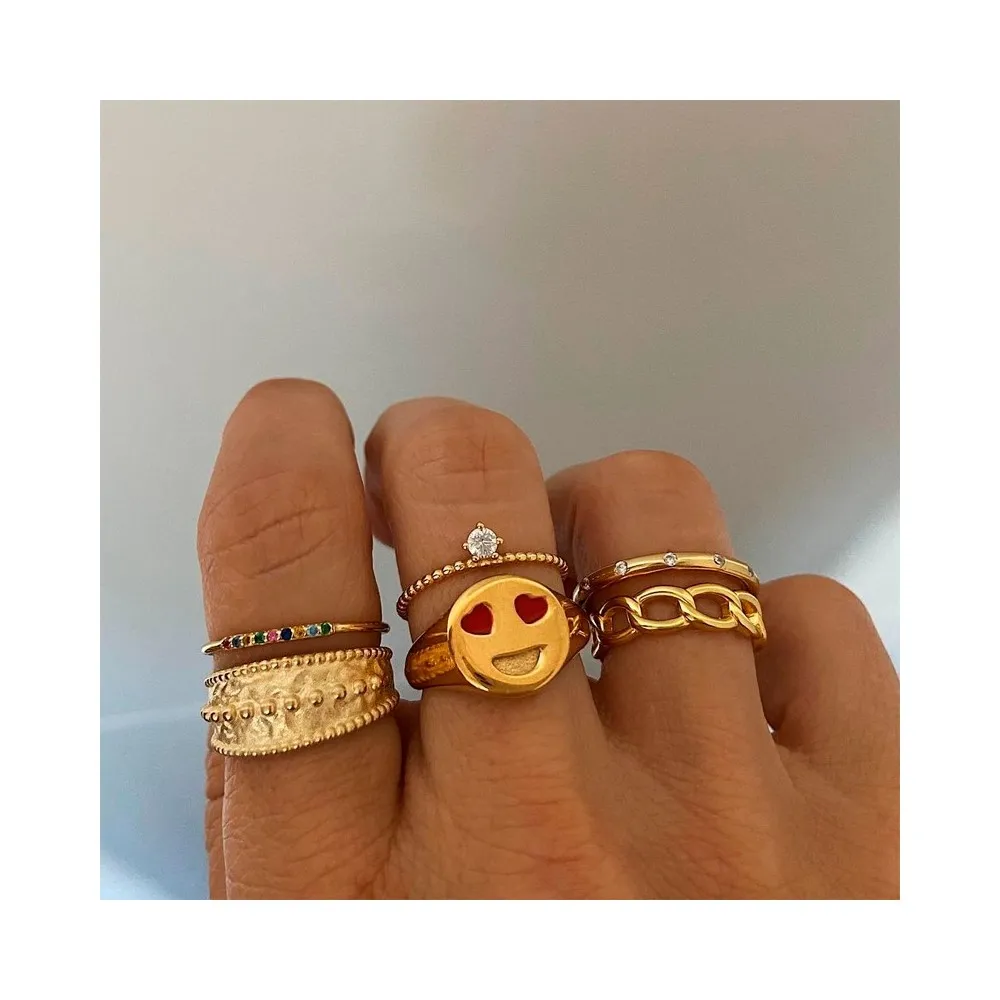 Anillo Alegra Multicolor Oro
