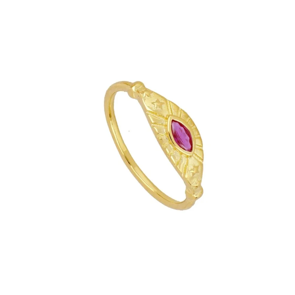 Anillo Anahí Rubí Oro