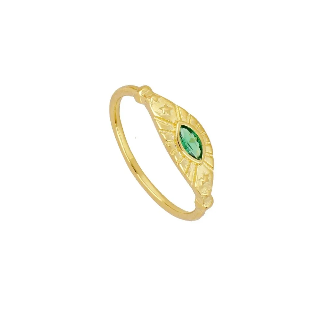 Anillo Anahí Verde Oro