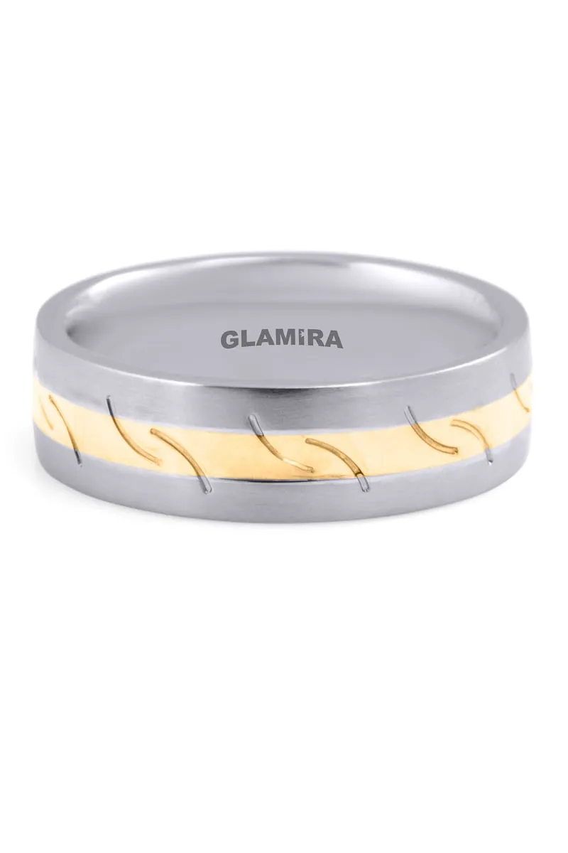 Anillo Boda Mujer Steely Striped