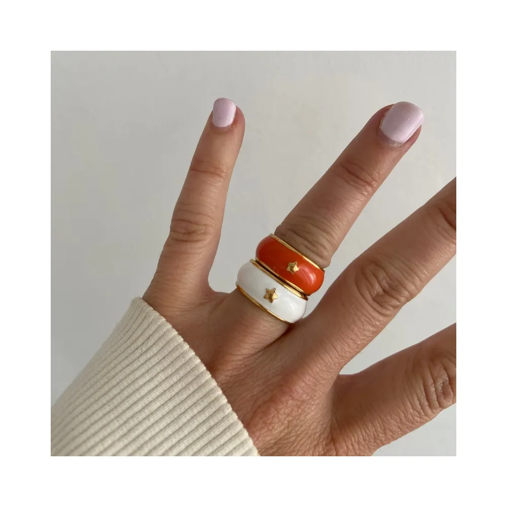 Anillo Borneo Naranja Oro