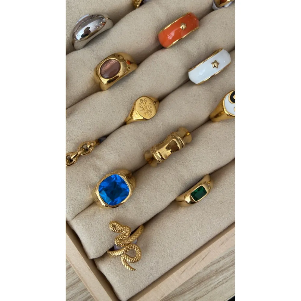 Anillo Borneo Naranja Oro
