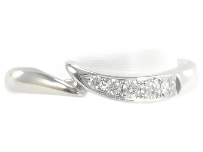 Anillo de diamante de platino Tasaki PT1000 tamaño 8 en excelente estado Plata 