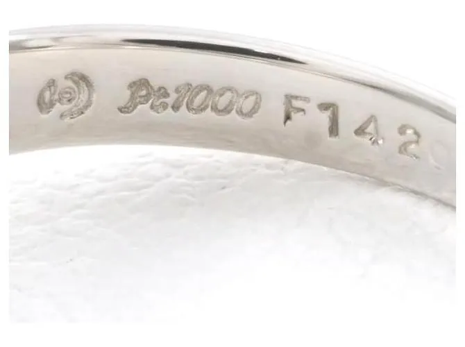 Anillo de diamante de platino Tasaki PT1000 tamaño 8 en excelente estado Plata 