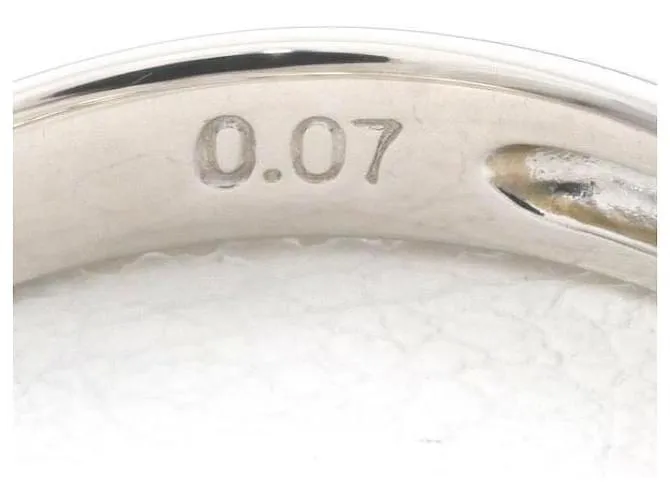 Anillo de diamante de platino Tasaki PT1000 tamaño 8 en excelente estado Plata 