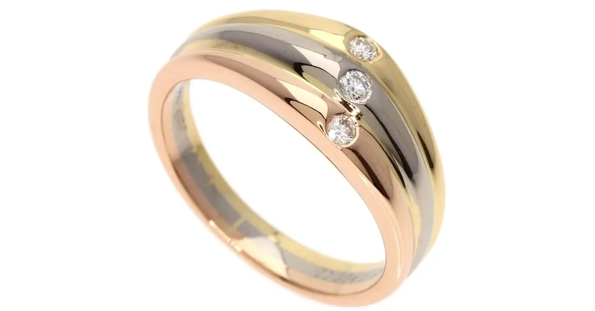 Anillo de diamante tricolor Cartier 