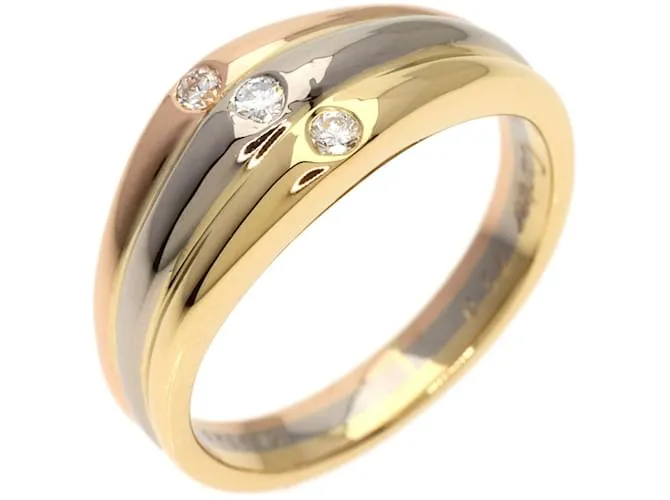 Anillo de diamante tricolor Cartier 