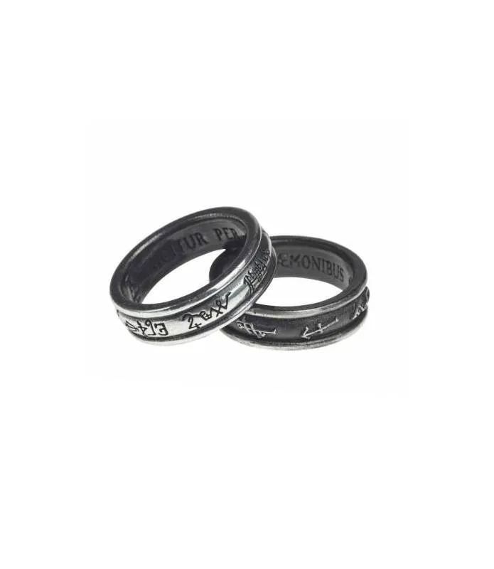Anillo Demonio negro y Ángel blanco Demon black & angel white  Alchemy R212