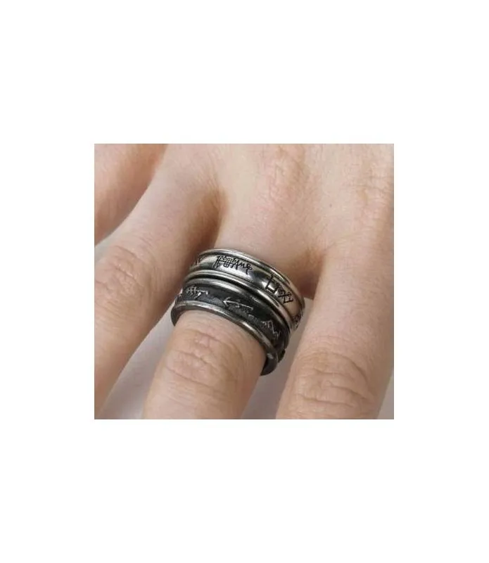 Anillo Demonio negro y Ángel blanco Demon black & angel white  Alchemy R212