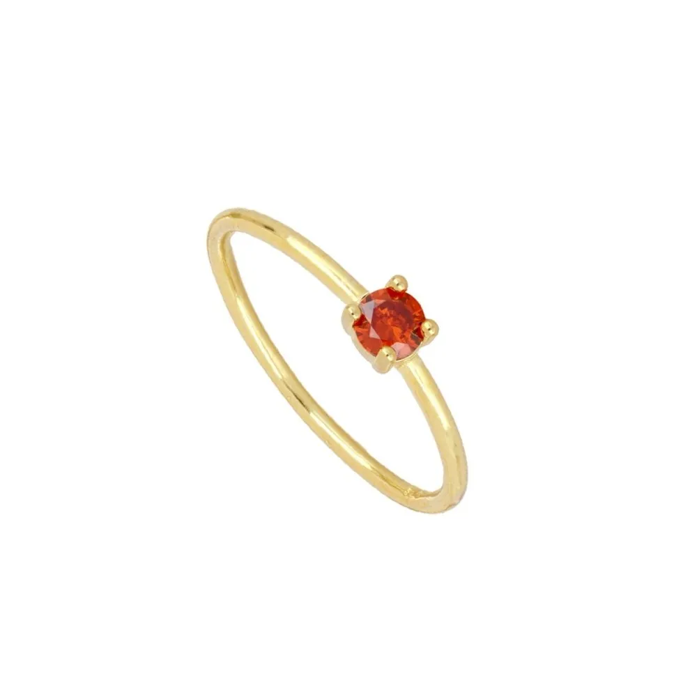 Anillo Dunya Naranja Oro