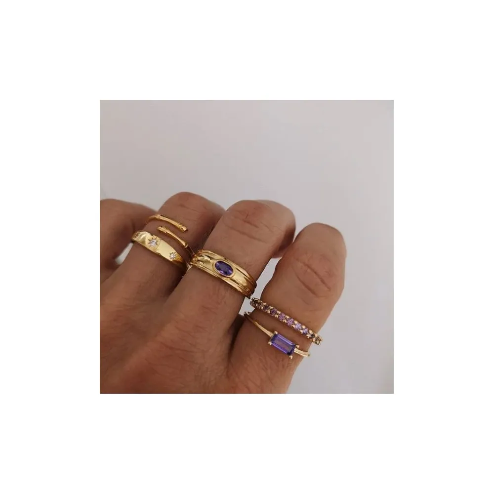 Anillo Eve Lavanda Oro