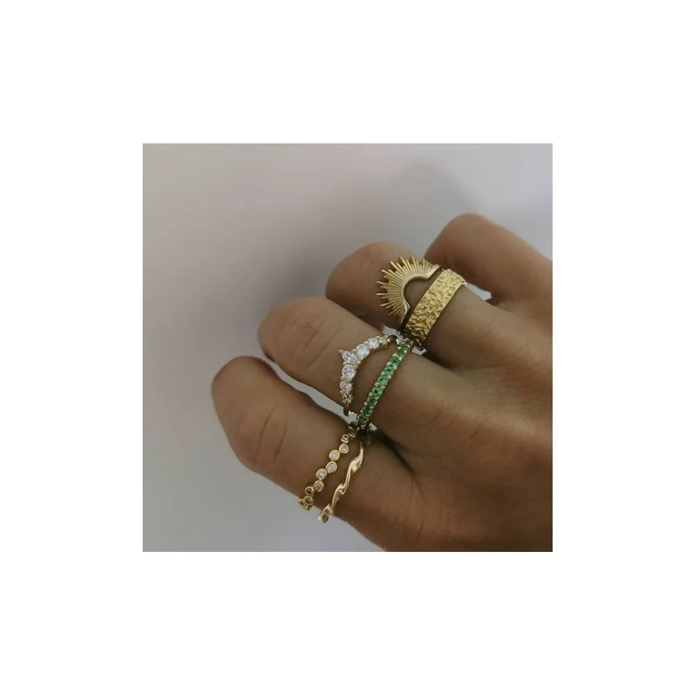 Anillo Eve Verde Oro