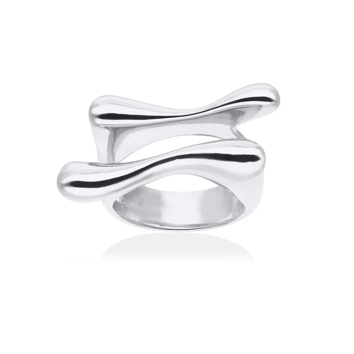 ANILLO FLOW DOBLE EN PLATA  MARINA GARCÍA