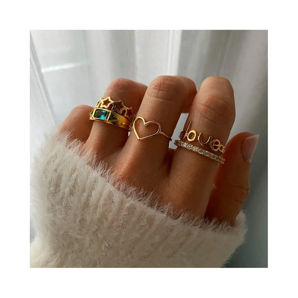 Anillo Inka Topacio Azul Oro