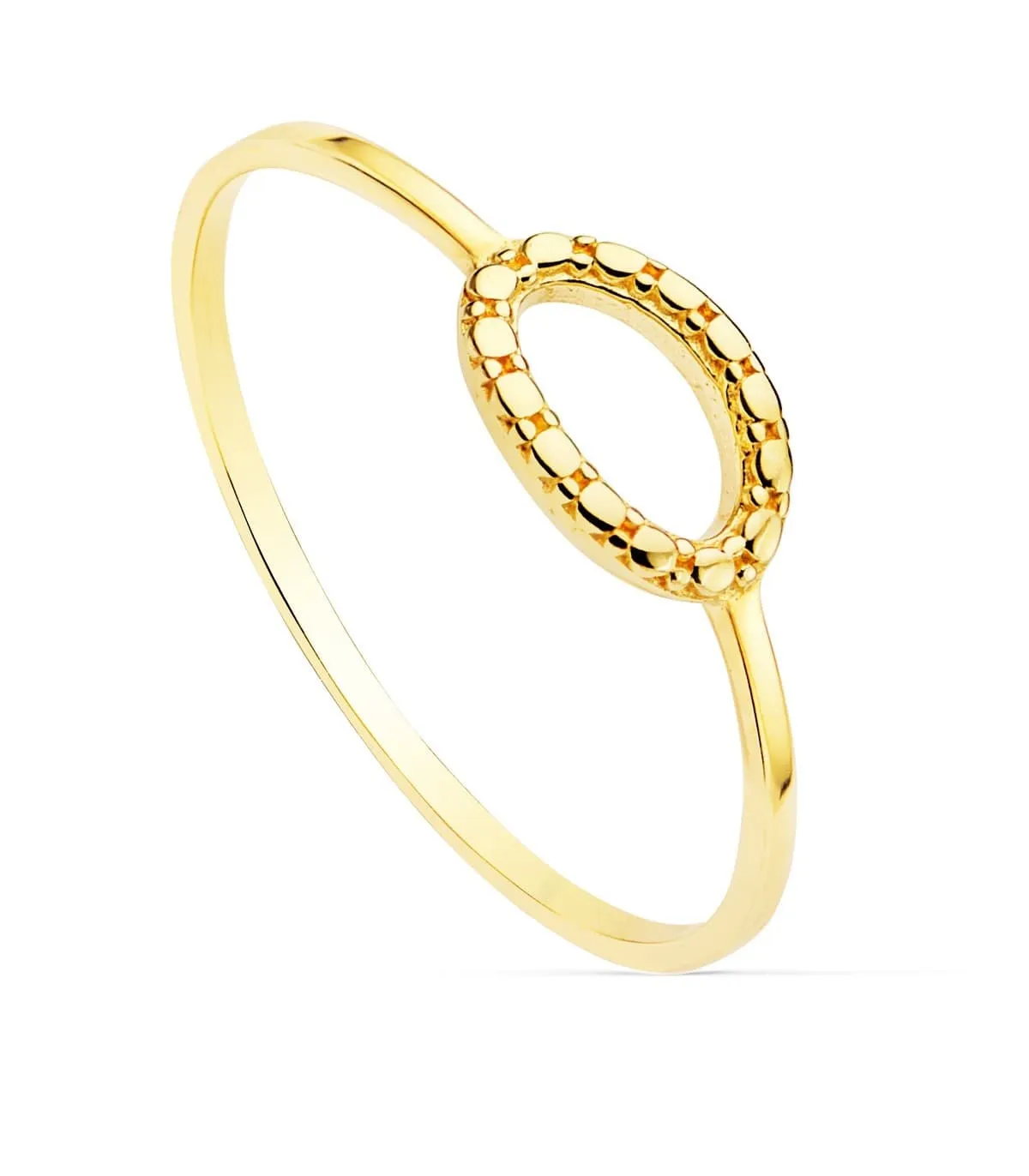 Anillo Mujer Ío Tallado Oro Amarillo 18K