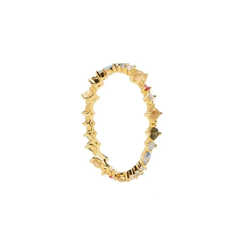 ANILLO PDPAOLA PAPILLON PLATA BAÑO ORO MUJER AN01191