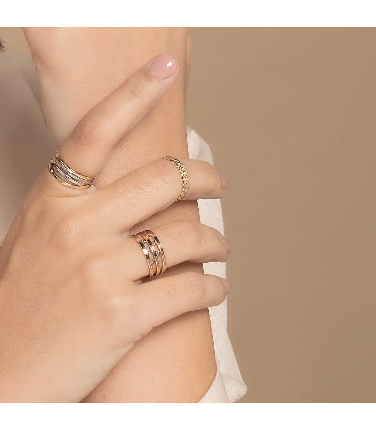 Anillo Red Band Oro amarillo 18K