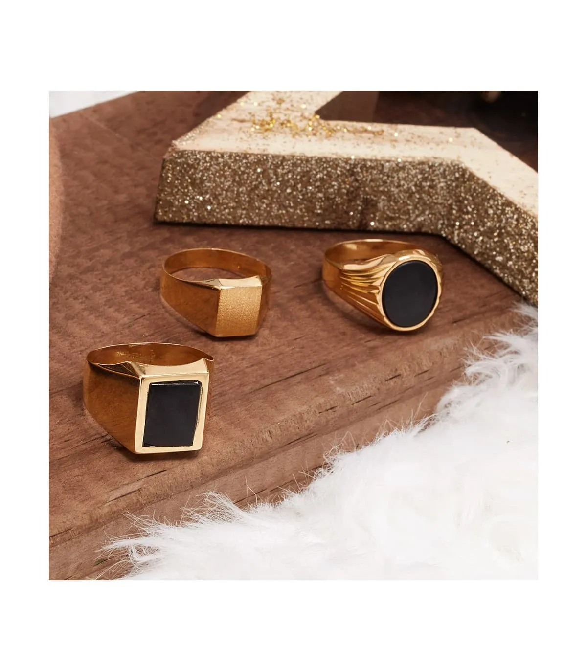 Anillo Sello Piero Oro Amarillo 18K Piedra Oval Ónix