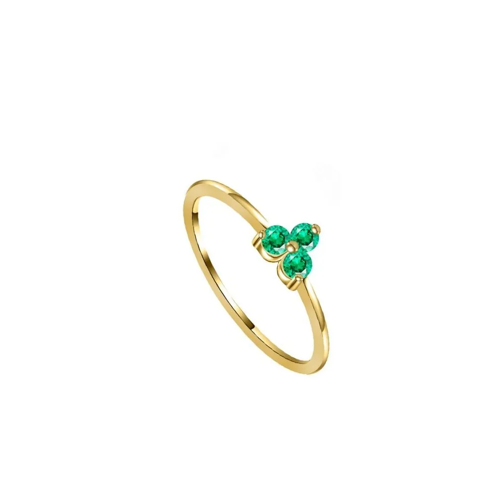 Anillo Shine Verde Oro