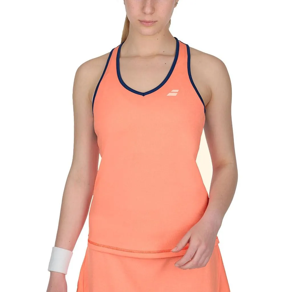 Babolat Tenis Tank Femenino Play_Tank_Top Fluo_Strike/Estate_Blue